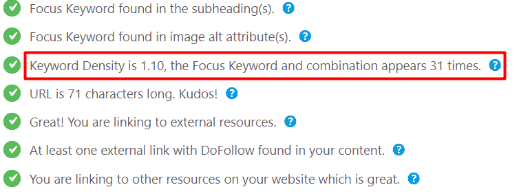  Score keyword Density Math Rank