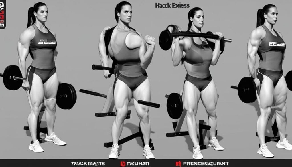 Variations of hack squat