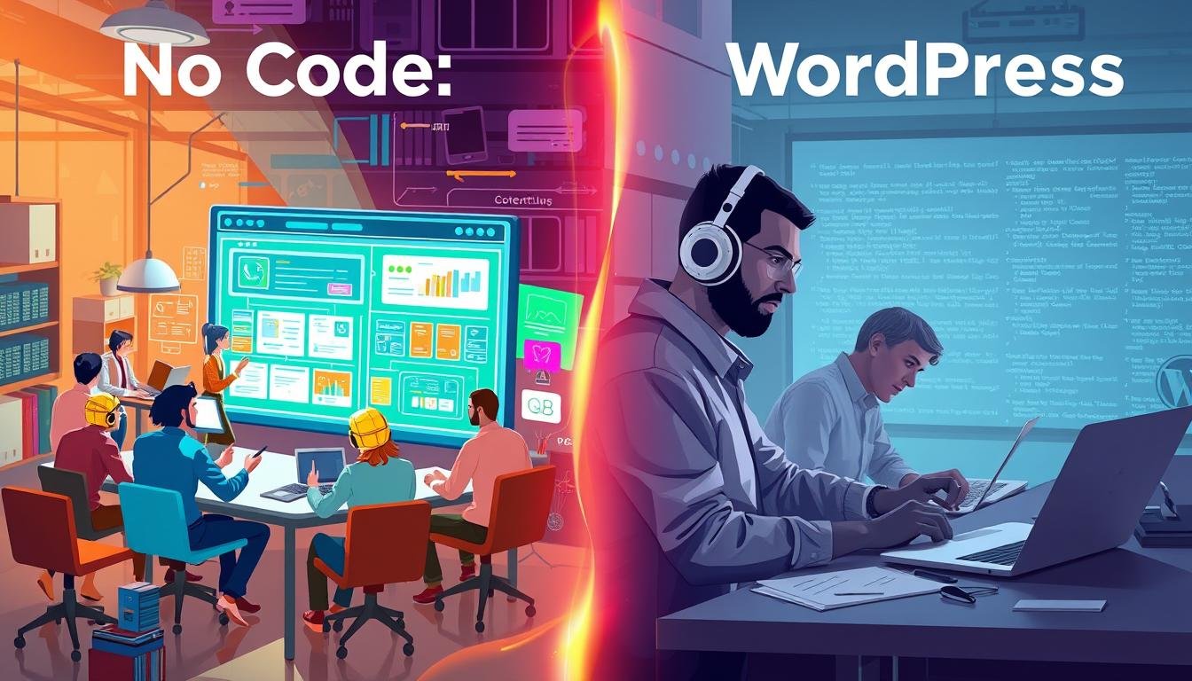 no code vs wordpress