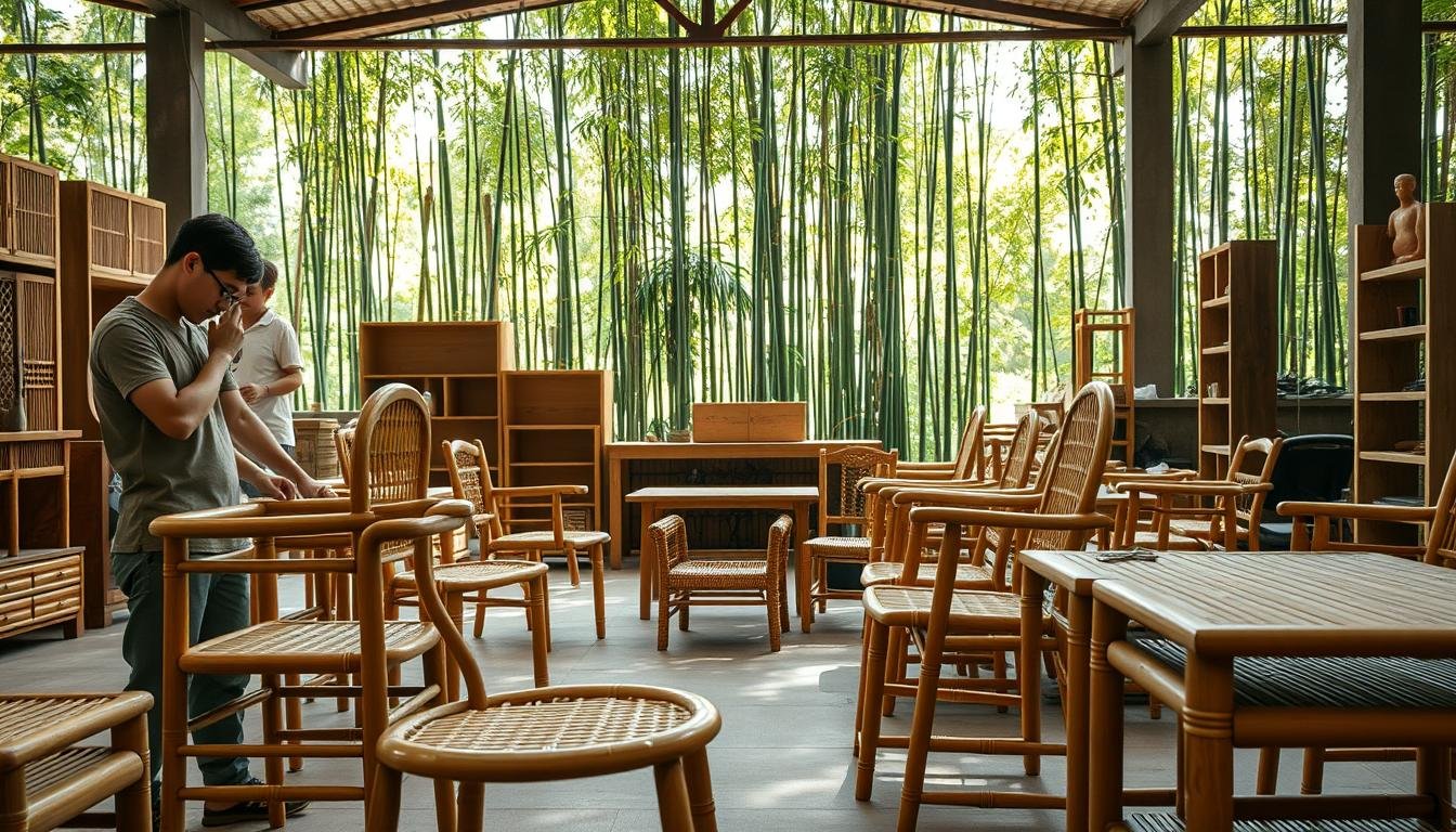Bamboo Furniture Production